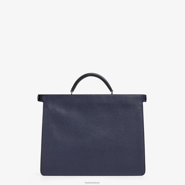 Heren accessoires Fendi 0J62L1833 Kiekeboe iseeu middelgrote leren tas blauw