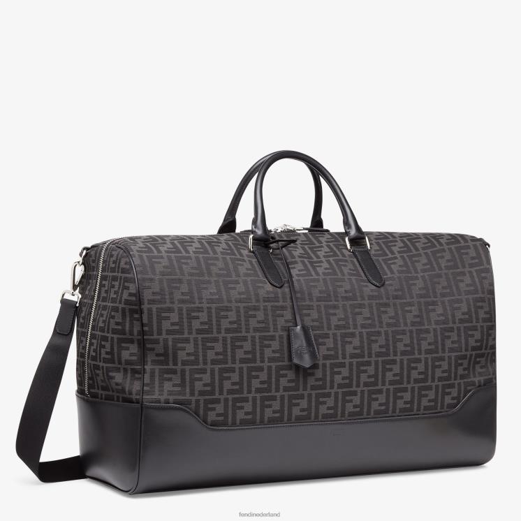 Heren accessoires Fendi 0J62L1845 ff grote tas van jacquardstof grijs