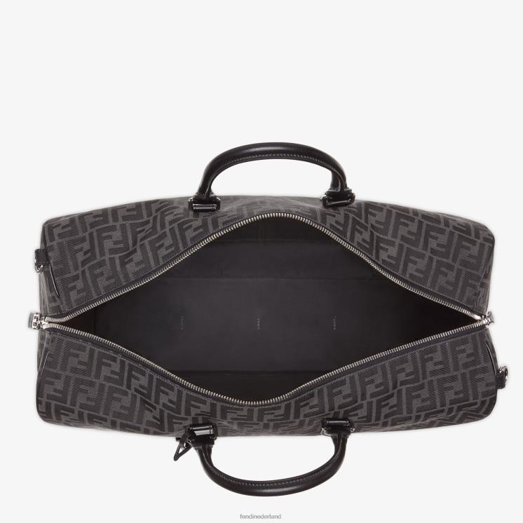 Heren accessoires Fendi 0J62L1845 ff grote tas van jacquardstof grijs