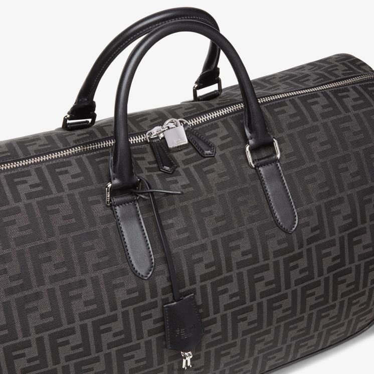 Heren accessoires Fendi 0J62L1845 ff grote tas van jacquardstof grijs