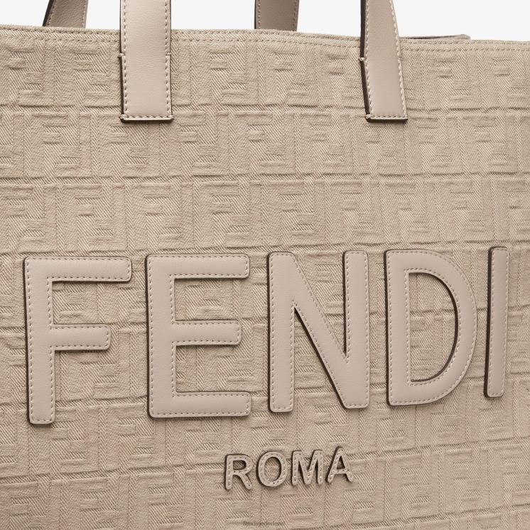 Heren accessoires Fendi 0J62L1847 ff stoffen tasje met franjes beige