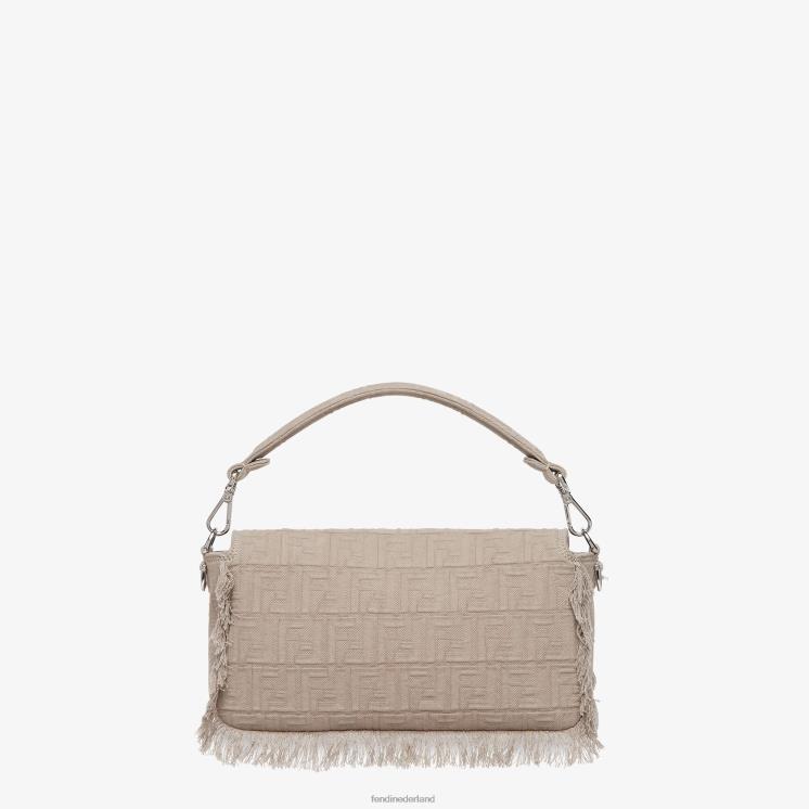 Heren accessoires Fendi 0J62L1848 ff stoffen tasje met franjes beige