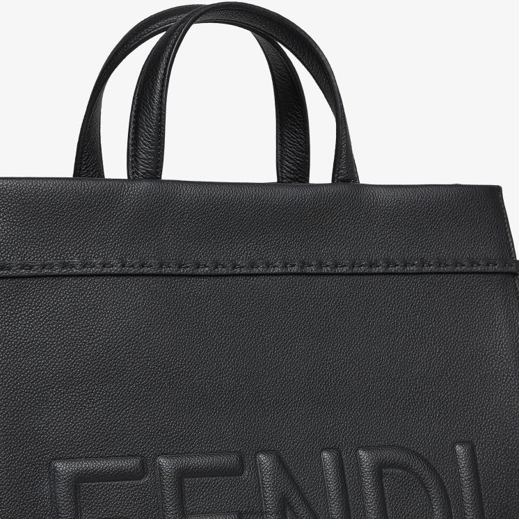 Heren accessoires Fendi 0J62L1850 medium ga naar leren shoppertas zwart