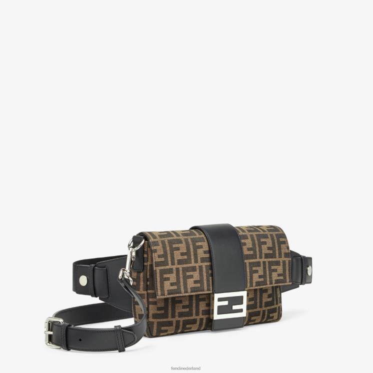Heren accessoires Fendi 0J62L1883 Zak van jacquard ff-stof bruin
