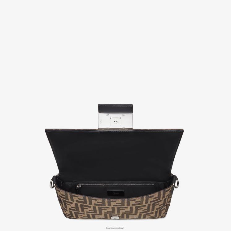 Heren accessoires Fendi 0J62L1883 Zak van jacquard ff-stof bruin