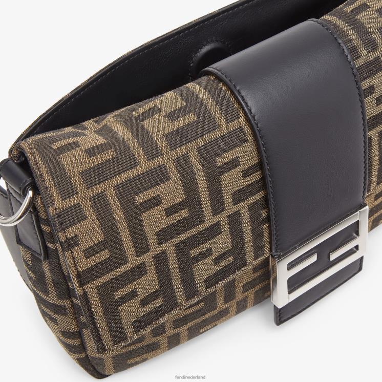 Heren accessoires Fendi 0J62L1883 Zak van jacquard ff-stof bruin