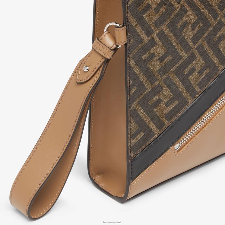 Heren accessoires Fendi 0J62L1855 leren tasje met diagonale clutch veelkleurig