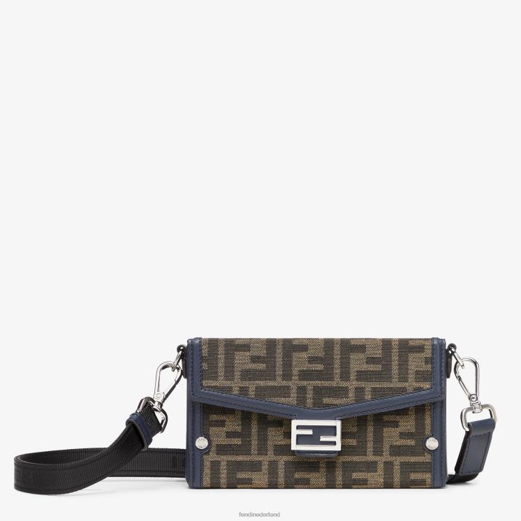 Heren accessoires Fendi 0J62L2585 telefoonhoesje van stof bruin