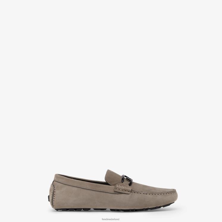 Heren schoenen Fendi 0J62L2224 Nubuck leren loafers beige