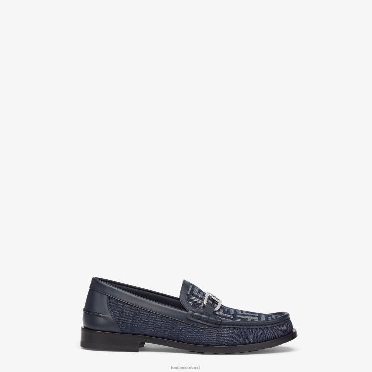 Heren schoenen Fendi 0J62L2285 denim loafers blauw