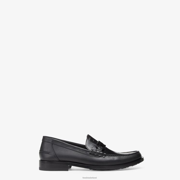 Heren schoenen Fendi 0J62L2286 leren loafers zwart