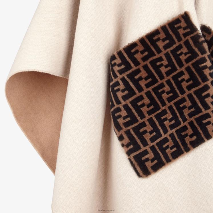vrouwen accessoires Fendi 0J62L507 poncho van wol en kasjmier mode
