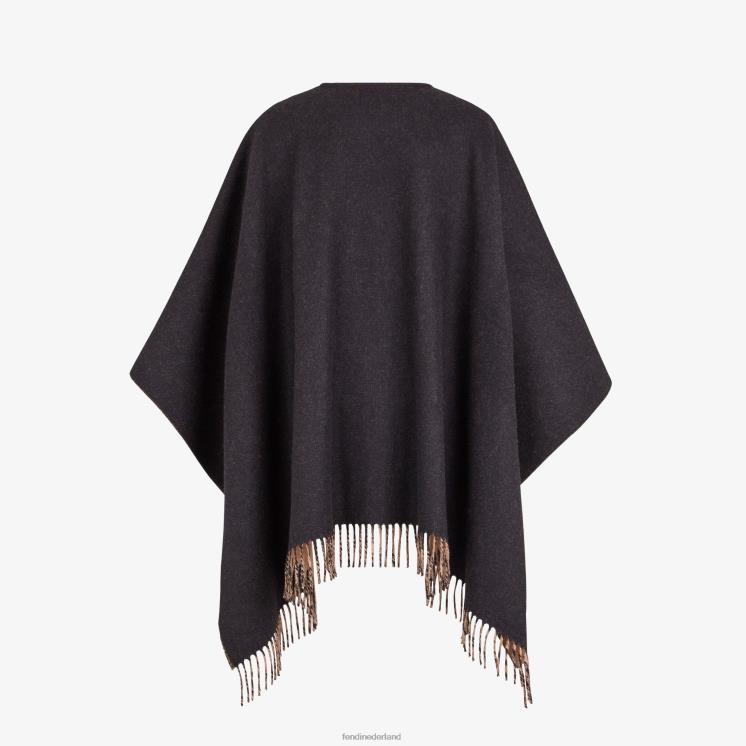 vrouwen accessoires Fendi 0J62L508 poncho van kasjmier en wol mode