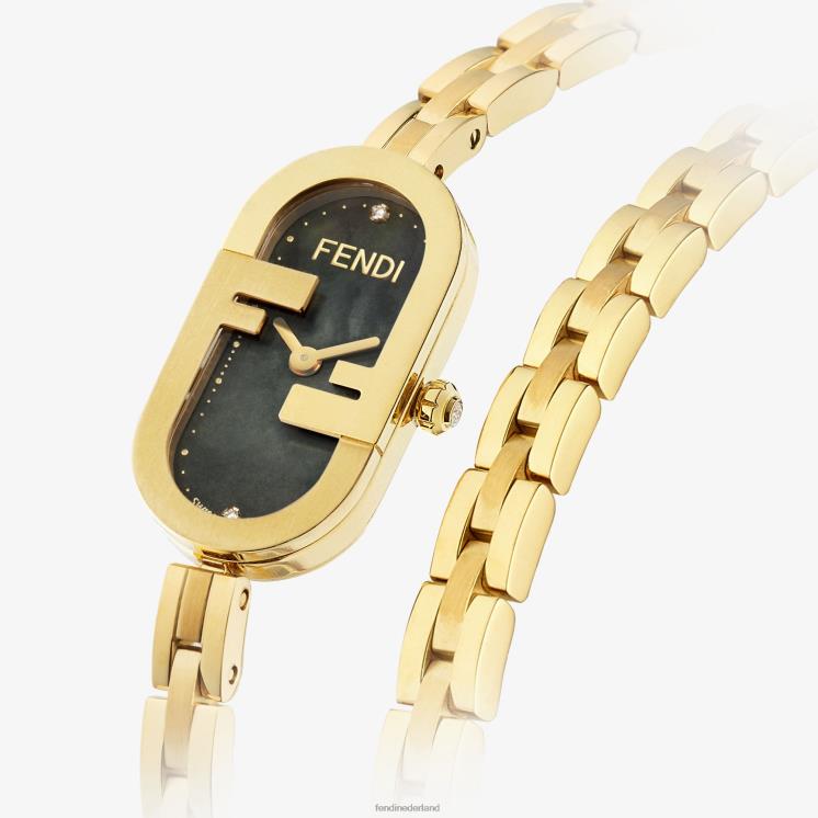 vrouwen accessoires Fendi 0J62L169 14,80 x 28,30 mm - ovaal horloge met ff-logo goud