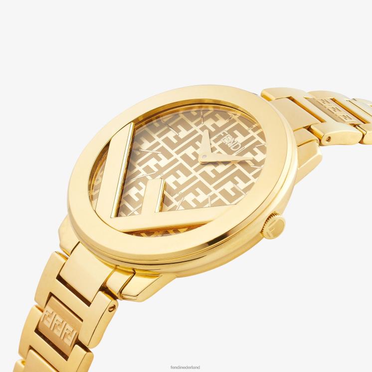 vrouwen accessoires Fendi 0J62L172 36 mm - rond horloge met logo goud