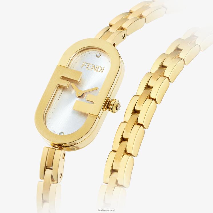 vrouwen accessoires Fendi 0J62L294 14,80 x 28,30 mm - ovaal horloge met o\'lock-logo goud