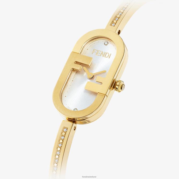 vrouwen accessoires Fendi 0J62L313 14,80 x 28,30 mm - ovaal horloge met o\'lock-logo goud