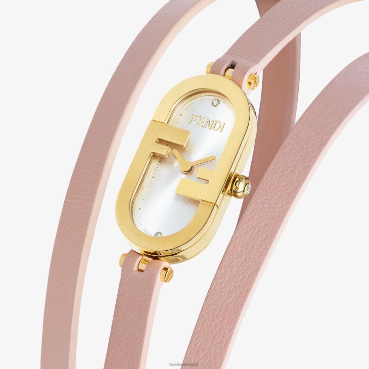 vrouwen accessoires Fendi 0J62L316 14,80 x 28,30 mm - ovaal horloge met o\'lock-logo roze