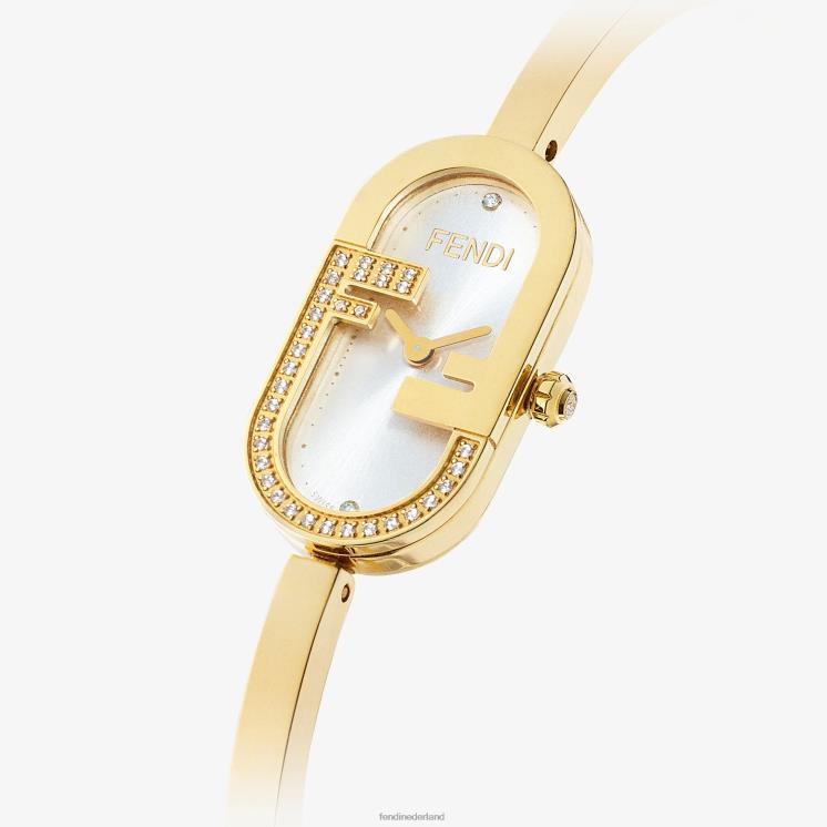 vrouwen accessoires Fendi 0J62L346 14,80 x 28,30 mm - ovaal horloge met ff-logo goud