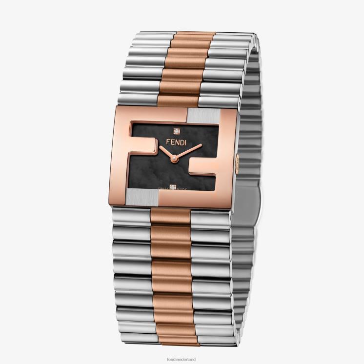 vrouwen accessoires Fendi 0J62L425 24x20 mm - horloge met ff-logo bezel veelkleurig