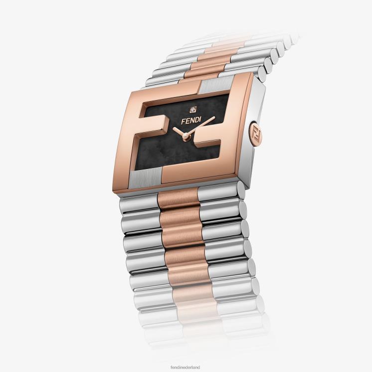 vrouwen accessoires Fendi 0J62L425 24x20 mm - horloge met ff-logo bezel veelkleurig
