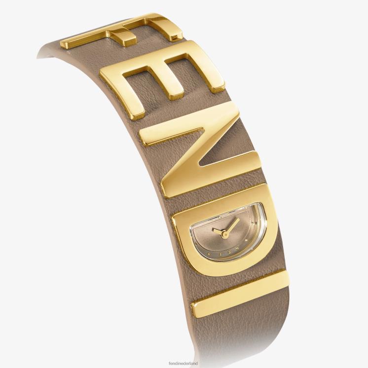vrouwen accessoires Fendi 0J62L46 17,80 x 19,80 mm - armbandhorloge met letters grijs