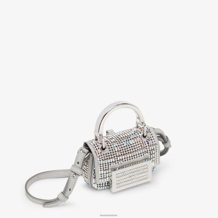 vrouwen accessoires Fendi 0J62L170 mini-tas van nubuck by Marc Jacobs grijs