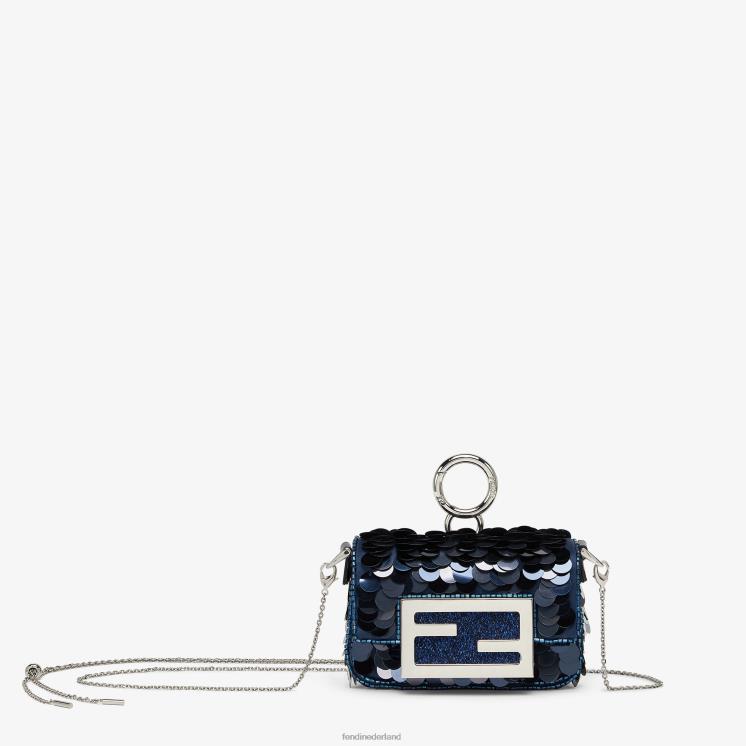 vrouwen accessoires Fendi 0J62L91 pailletten charme blauw