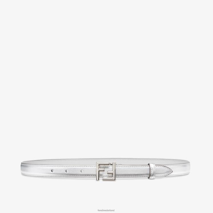 vrouwen accessoires Fendi 0J62L163 ff leren riem zilver