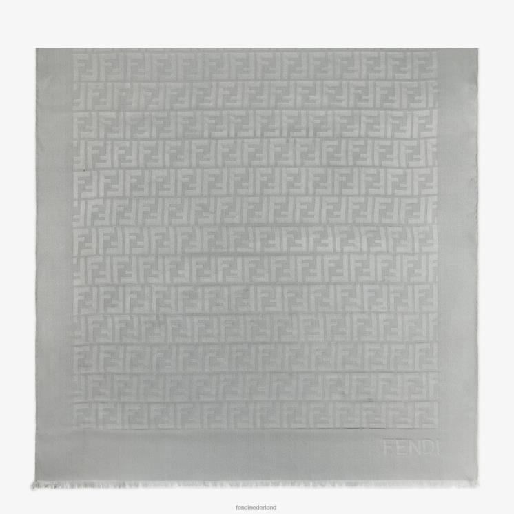 vrouwen accessoires Fendi 0J62L257 zijden stola grijs