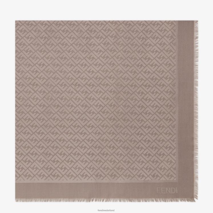 vrouwen accessoires Fendi 0J62L301 duif lurex sjaal beige