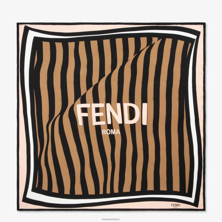 vrouwen accessoires Fendi 0J62L407 zijden sjaal veelkleurig