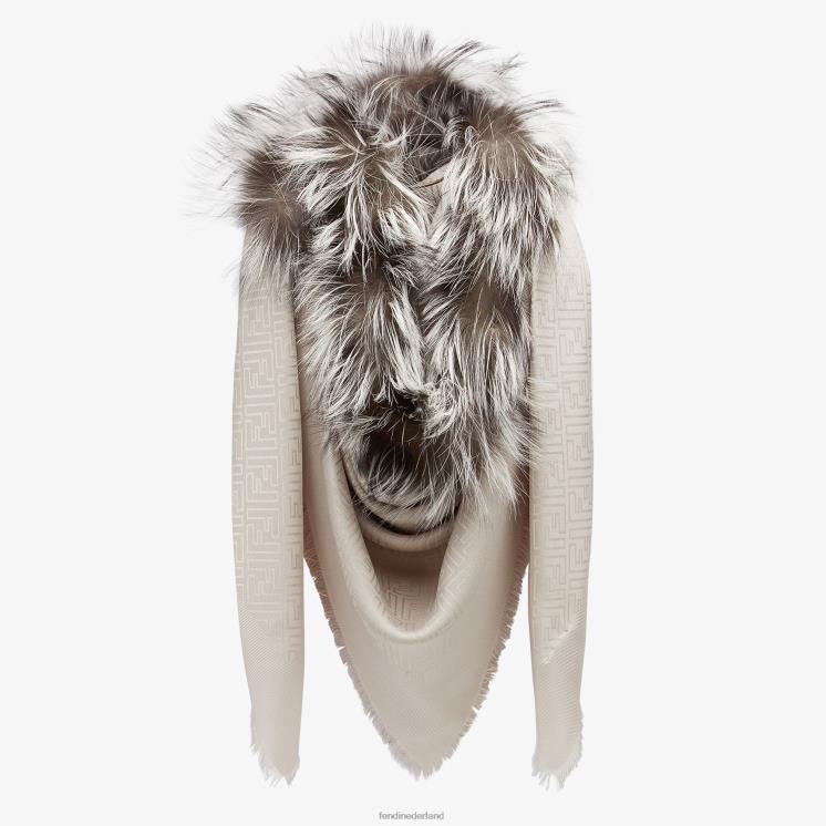 vrouwen accessoires Fendi 0J62L512 sjaal van zijde en wol bruin
