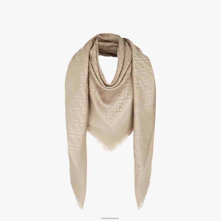 vrouwen accessoires Fendi 0J62L56 duif zijden en wollen sjaal roze