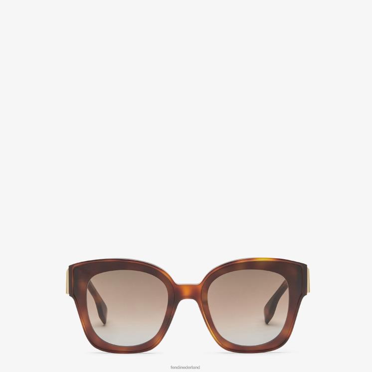 vrouwen accessoires Fendi 0J62L149 zonnebril van havana-acetaat mode