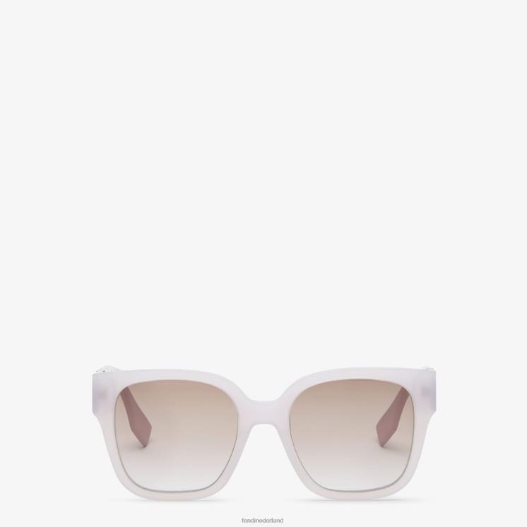 vrouwen accessoires Fendi 0J62L159 transparante lila acetaat zonnebril paars