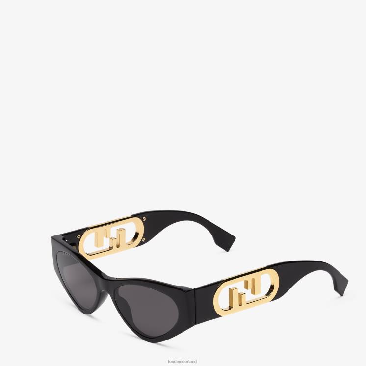 vrouwen accessoires Fendi 0J62L160 o\'lock zonnebril van acetaat zwart