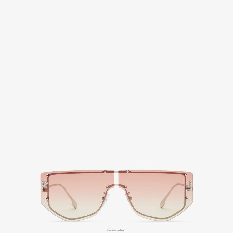 vrouwen accessoires Fendi 0J62L228 Shield-zonnebril met tweekleurige gradiëntlenzen mode