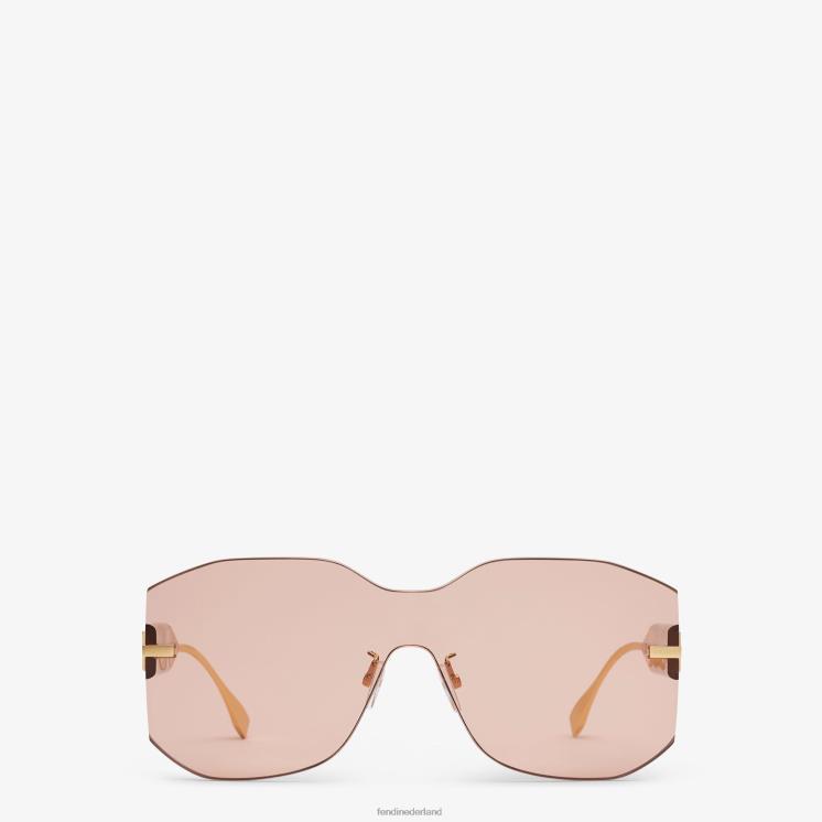 vrouwen accessoires Fendi 0J62L309 schild zonnebril roze