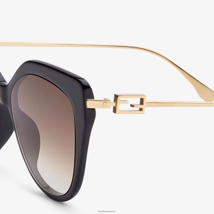 vrouwen accessoires Fendi 0J62L372 Zonnebril van acetaat en metaal zwart