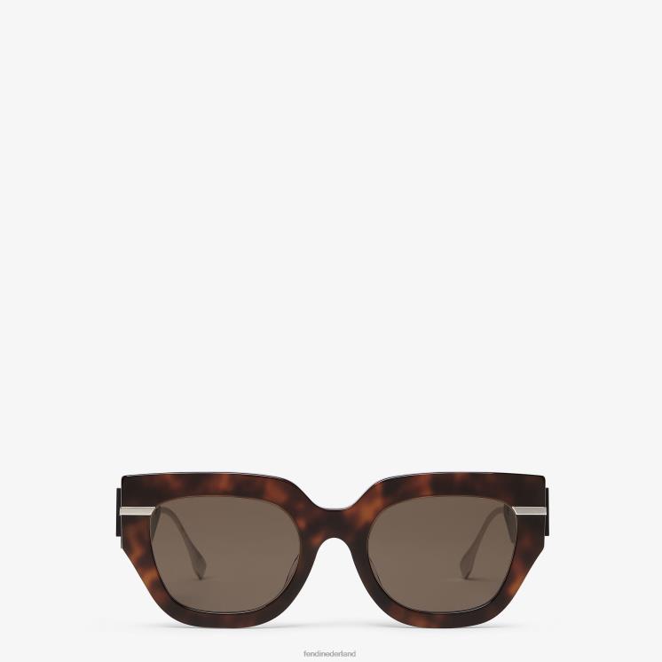 vrouwen accessoires Fendi 0J62L488 zonnebril van havana-acetaat mode