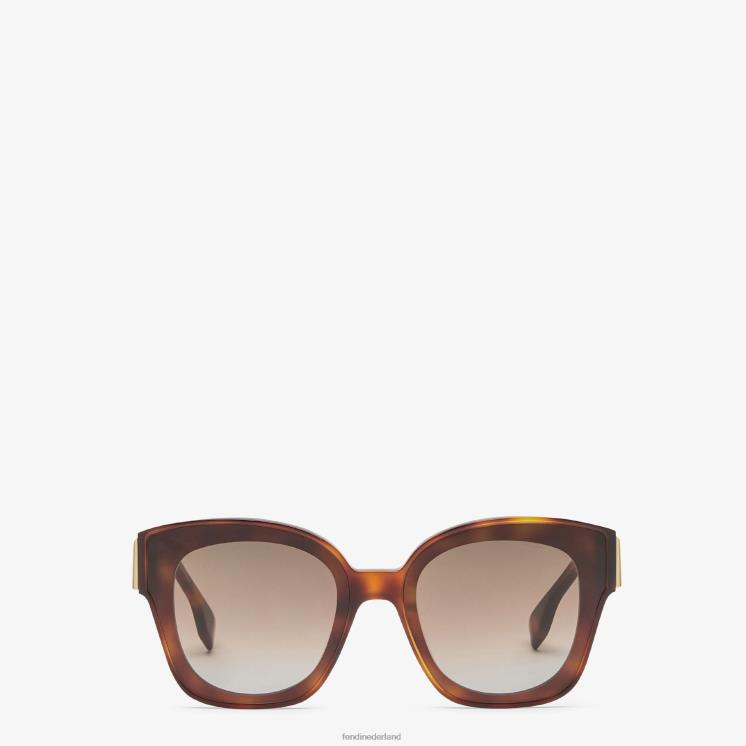 vrouwen accessoires Fendi 0J62L489 zonnebril van havana-acetaat mode