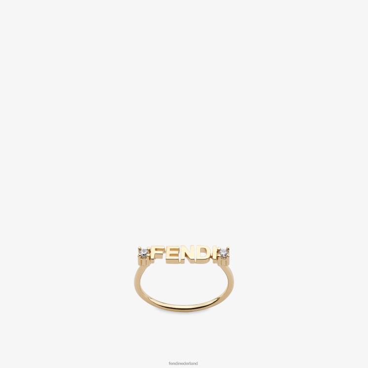 vrouwen juwelen Fendi 0J62L1767 handtekening ringring goud