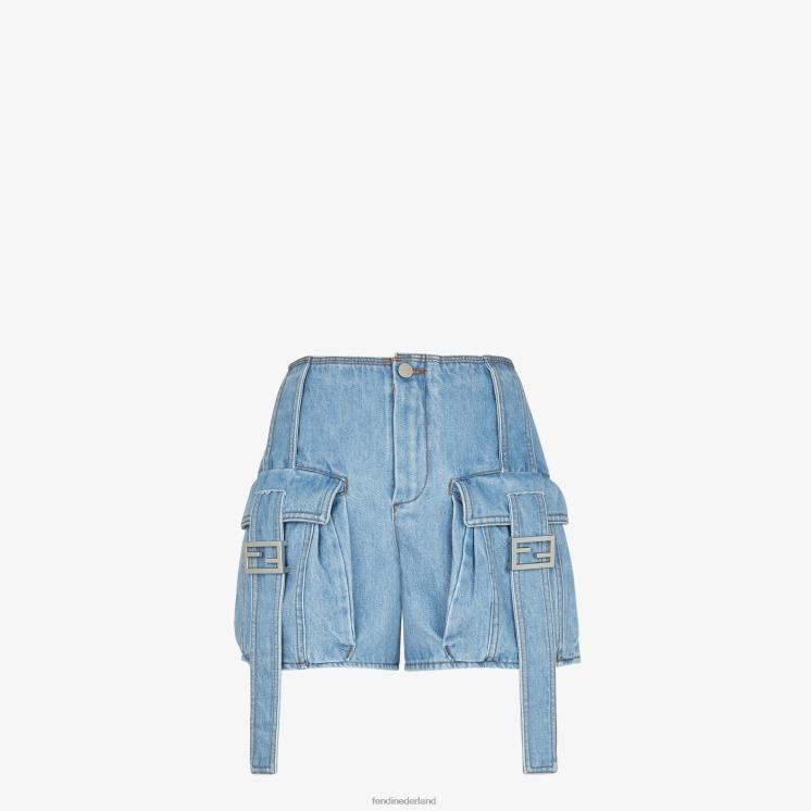 vrouwen kleding Fendi 0J62L939 korte spijkerbroek blauw