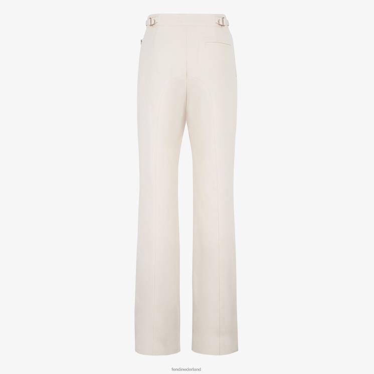 vrouwen kleding Fendi 0J62L988 Grain de poudre wollen broek wit