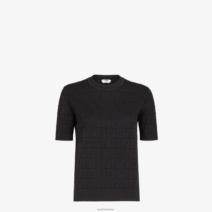 vrouwen kleding Fendi 0J62L955 trui van katoen en viscose zwart