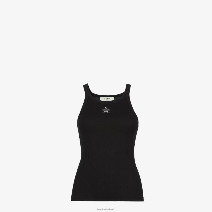 vrouwen kleding Fendi 0J62L929 katoenen top zwart