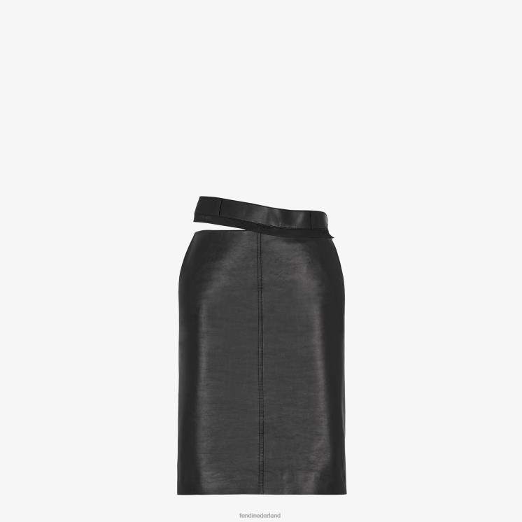 vrouwen kleding Fendi 0J62L926 leren rok zwart