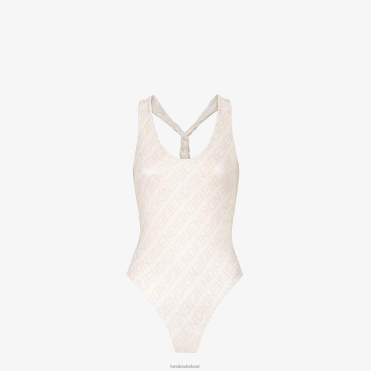 vrouwen kleding Fendi 0J62L1059 lycra zwempak wit