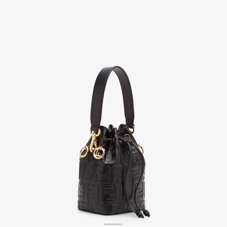 vrouwen accessoires Fendi 0J62L579 Mon Tresor leren minitasje zwart